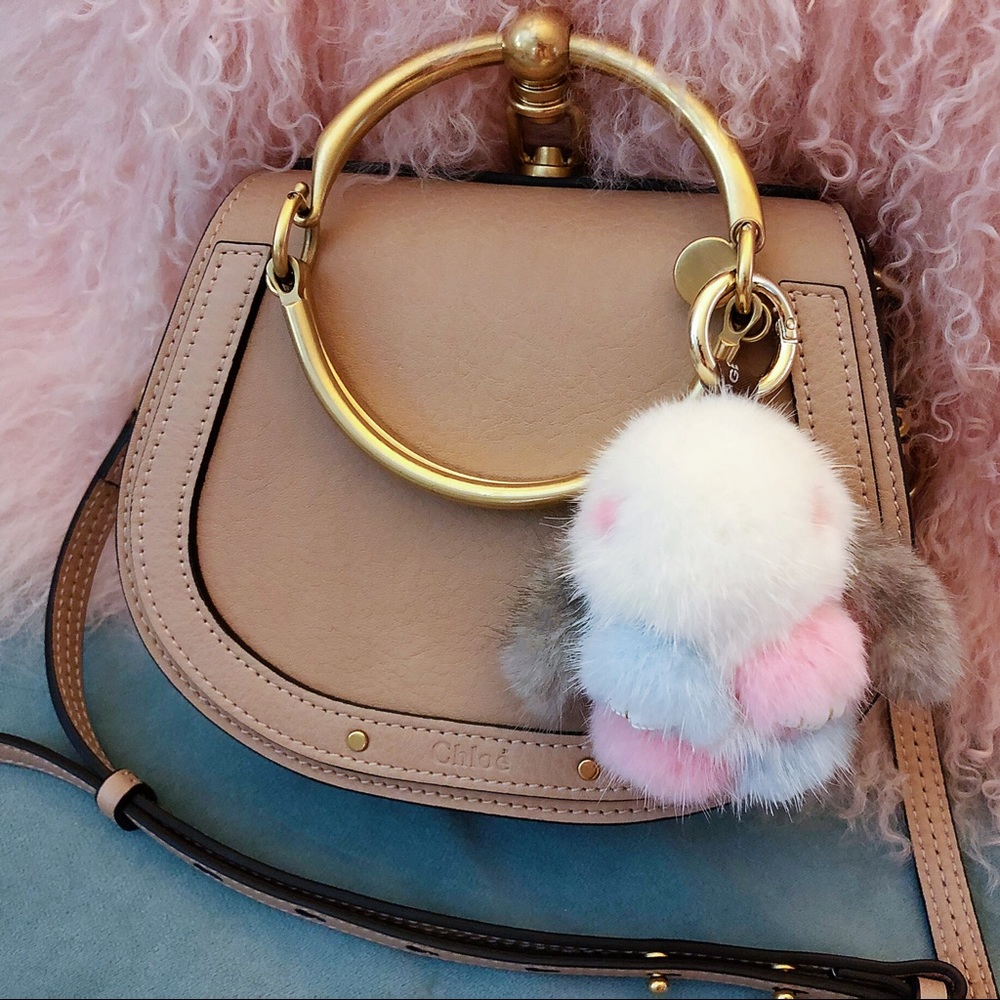 Mini Rabbit “Mink Fur” bag charm - Picture 3 of 4